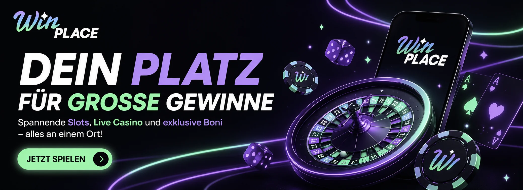 Win Place Casino Willkommenspaket mit 14.000 Euro und 300 Freispielen
